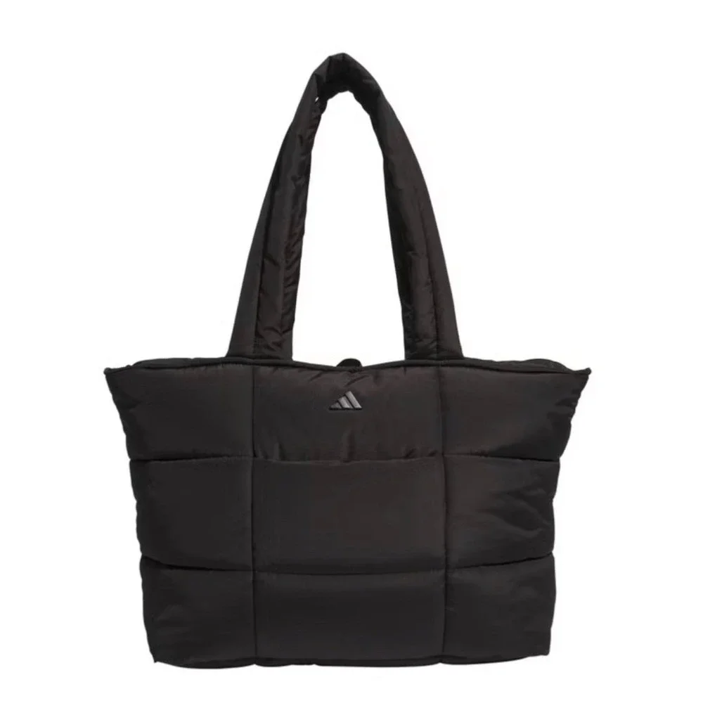Adidas Quilted Tote Black Multi Compartment Phone Pocket Bag NWT